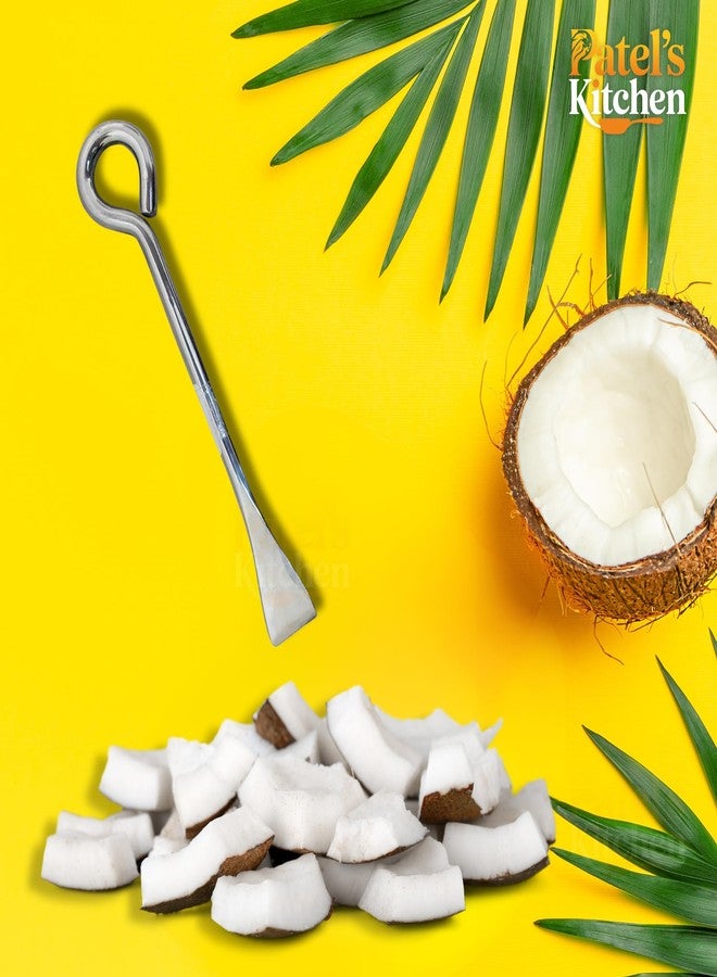 PATEL'S KITCHEN Stainless Steel Coconut Breaker, Coconut Cutter, Coconut Slicer, Core Pit Remover/Coconut Remover, Coconut Skin Peeler - 2 Pieces - Image 4